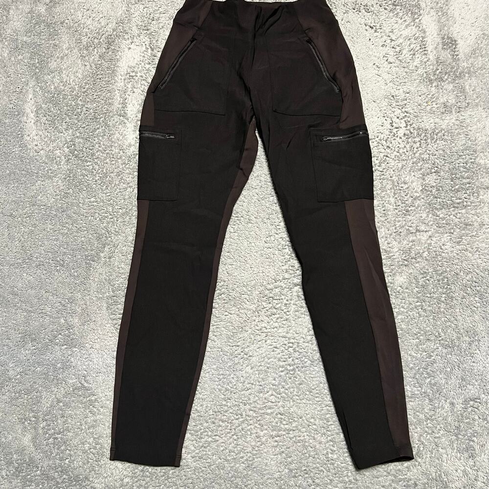 Athleta Pants Womens 8 Headlands Hybrid Cargo Tight Black Hiking Zipper Pockets